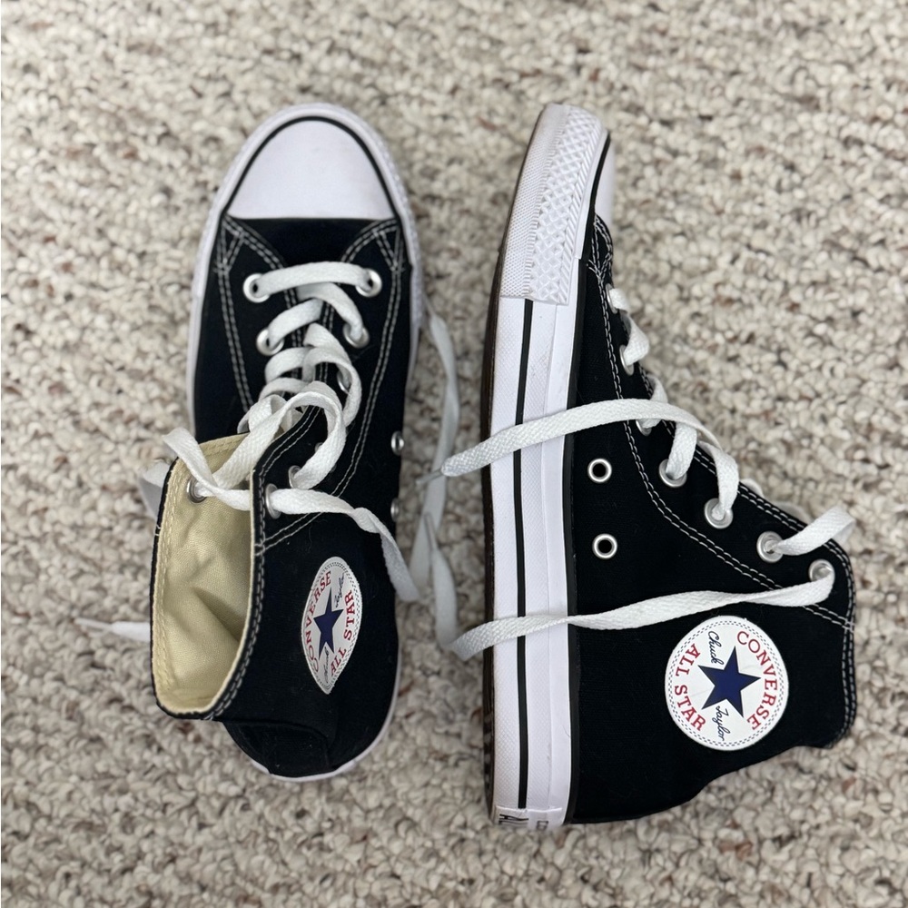 Converse Black and White High-Top Sneakers. Great condition